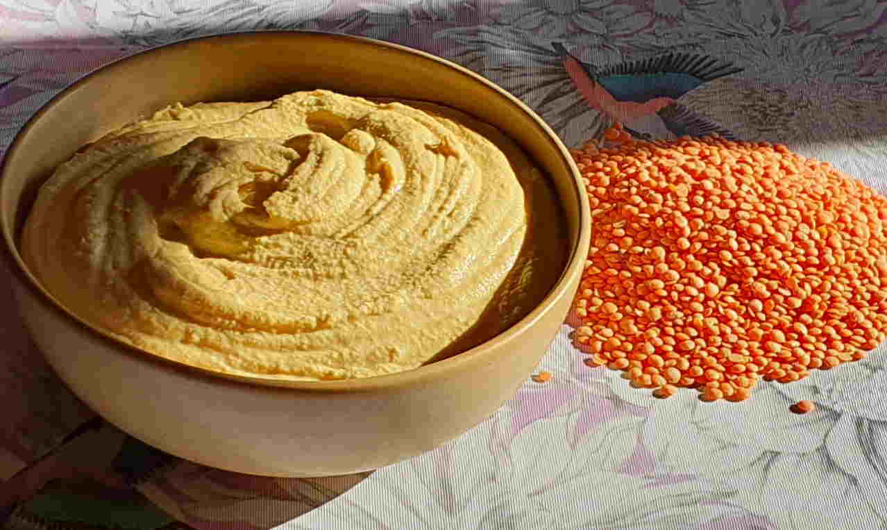 Hummus di lenticchie decorticate 